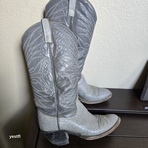 Dan Post Grey Leather Cowboy Boots size 6